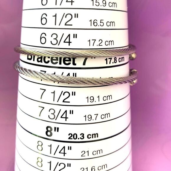 Vintage Handmade Green Tube bead bracelet and Cable bracelets - SET of 3 - Picture 5 of 5